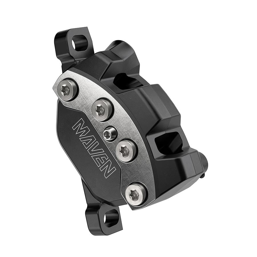Disc Brake Calipers SRAM SRAM Maven Ultimate Disc Brake Caliper Assembly - Front/Rear Post Mount 4-Piston Silver/BLK A1 Dark Slate Gray