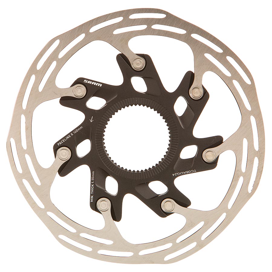 Disc Rotor SRAM SRAM Paceline X Disc Brake Rotor - 140mm Center Lock Silver/Black Gray