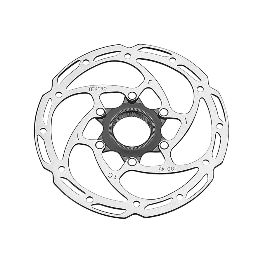 Tektro TR180-45 Disc Brake Rotor - 180mm Center-Lock 2.3mm Thickness Silver