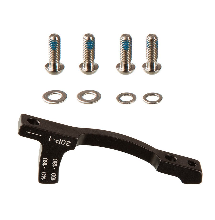 Disc Brake Adapters & Bolts SRAM SRAM Post Bracket 20 P 1 Disc Brake Adaptor - For 160mm 180mm Rotors Only Includes Bracket Titanium Bolts Light Gray