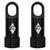 Ridefarr Presta Valve Cap with Core Remover Black Pair