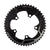 Chainrings SRAM SRAM 50 Teeth 110mm BCD 11-Speed Yaw Chainring BLK Silver Trim Use 34T Black