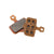 Disc Brake Pads SRAM SRAM Disc Brake Pads - Organic Compound Steel Backed Powerful For Level Elixir 2-Piece Road Dim Gray