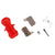 Disc Brake Pads SRAM SRAM Disc Brake Pads - Organic Compound Aluminum Backed Quiet/Light Monoblock SRAM Hydraulic Road Disc Level A1 2017-2019 Firebrick