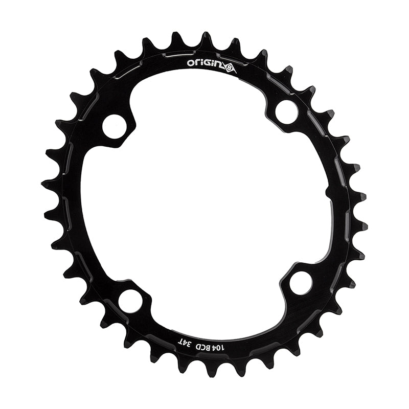 Chainrings Origin8 Origin8 Holdfast Oval 1x Chainring 104mm BCD 34T Black