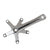Cranksets and Arms Origin8 Origin8 Alloy Triple Crank Arm Set 155mm 113.5mm Square Taper JIS crankset silver Dark Gray