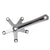 Cranksets and Arms Origin8 Origin8 Alloy Triple Crank Arm Set 165mm 113.5mm Square Taper JIS crankset silver Dark Gray