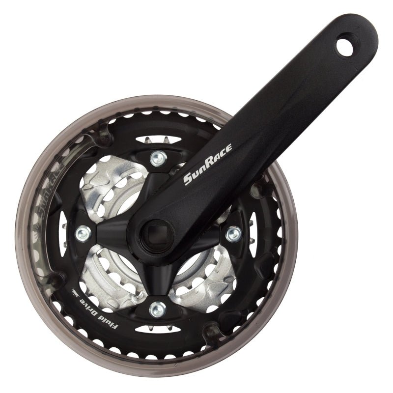Cranksets and Arms SunRace Sunrace M600 170x42/32/22 123 SQR JIS crankset black/silver Dark Slate Gray