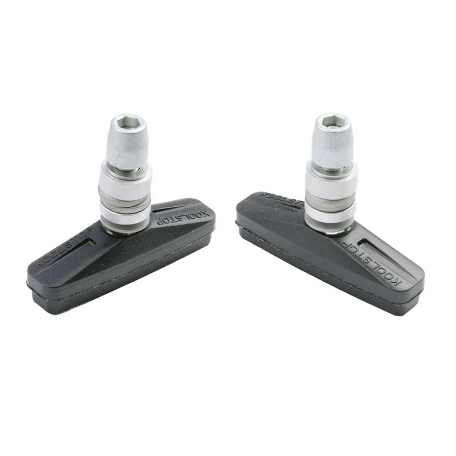 Linear Pull Brake Parts Kool Stop Kool Stop City Threaded Black Linear Pull Pads Threaded posts Pair Dark Slate Gray