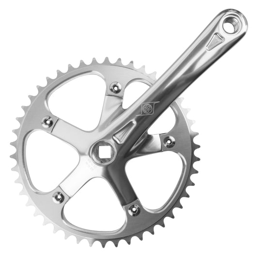 Cranksets and Arms Origin8 Origin8 Track/SS 170x46 103mm JIS Square Taper crankset silver/silver Light Gray