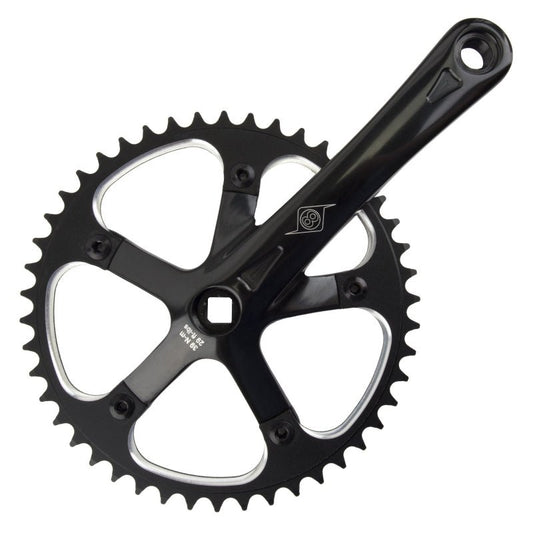 Cranksets and Arms Origin8 Origin8 Track/SS 165x46 103mm JIS Square Taper crankset black/black Dark Slate Gray