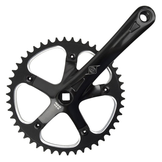 Cranksets and Arms Origin8 Origin8 Track/SS 170x46 103mm JIS Square Taper crankset black/black Dark Slate Gray