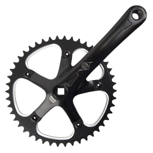 Cranksets and Arms Origin8 Origin8 Track/SS 175x46 103mm JIS Square Taper crankset black/black Dark Slate Gray