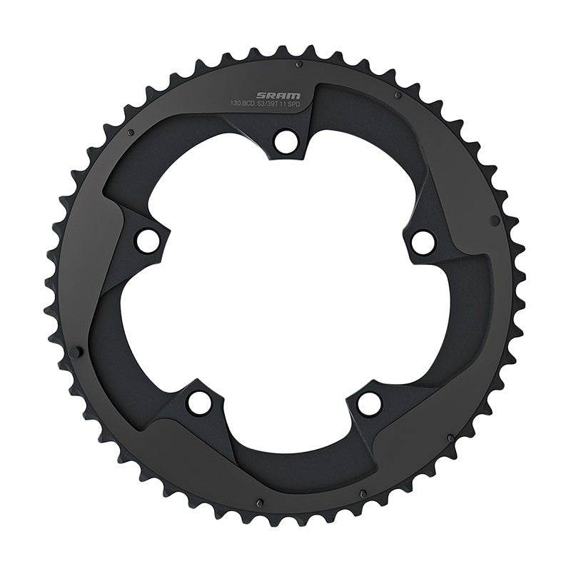 Chainrings SRAM SRAM Red 22 52T x 110mm BCD YAW Chainring with Two Pin Positions B2 Dark Slate Gray