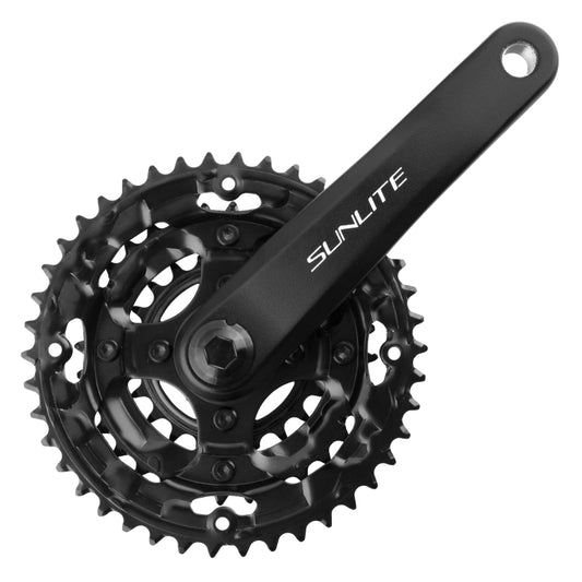 Cranksets and Arms Sunlite Sunlite Alloy Triple 170x42/32/22 120 SQR JIS crankset black Dark Slate Gray