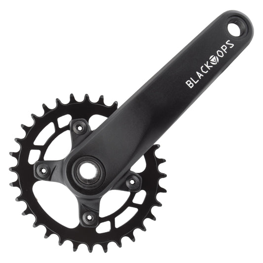 Cranksets and Arms Black ops Black ops Alloy MTB 1x 175x32 24mm crankset black Dark Slate Gray