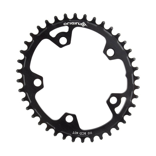 Chainrings Origin8 Origin8 Holdfast Oval 1x Chainring 110mm BCD 40T Dark Slate Gray