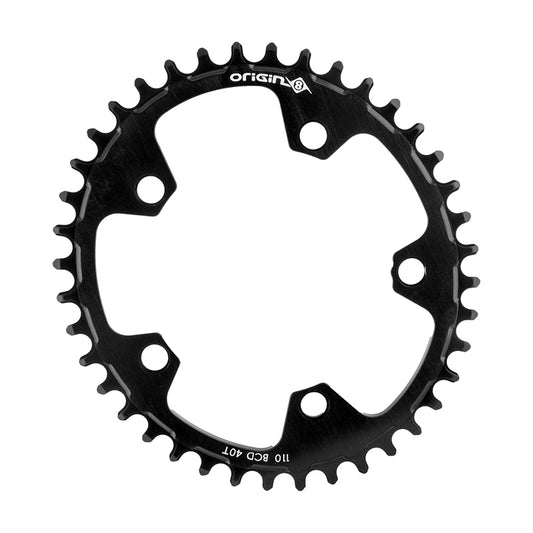 Chainrings Origin8 Origin8 Holdfast Oval 1x Chainring 110mm BCD 40T Black