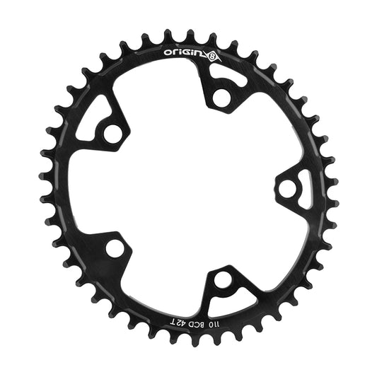 Chainrings Origin8 Origin8 Holdfast Oval 1x Chainring 110mm BCD 42T Black