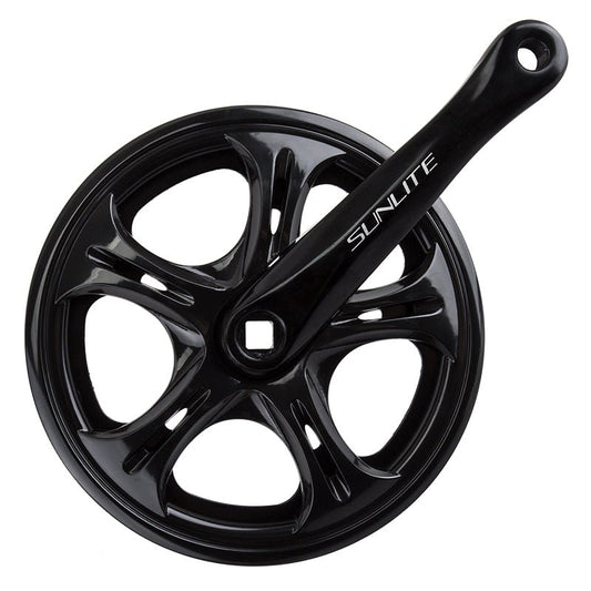Cranksets and Arms Sunlite Sunlite Big City Single Speed Crank 170x48 118 SQR JIS crankset black Black
