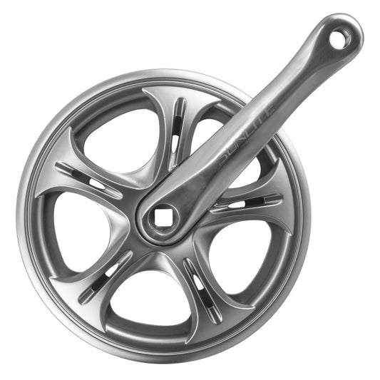 Cranksets and Arms Sunlite Sunlite Big City Single Speed Crank 170x48 118 SQR JIS crankset silver Dim Gray