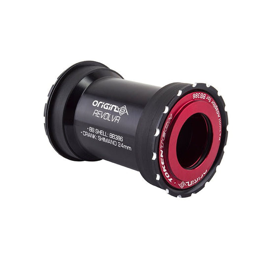 Bottom Brackets Origin8 Origin8 Revolvr Thread-Together BB386 Bottom Bracket 86.5mm x 46mm Shimano HTII 24mm Dark Slate Gray