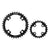 Chainrings Origin8 Origin8 Thruster 64/104mm BCD Chainring Set 26/36T Dark Slate Gray