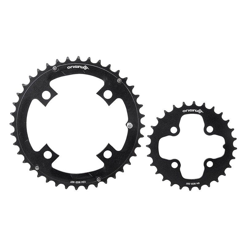 Chainrings Origin8 Origin8 Thruster 64/104mm BCD Chainring Set 28/40T Dark Slate Gray