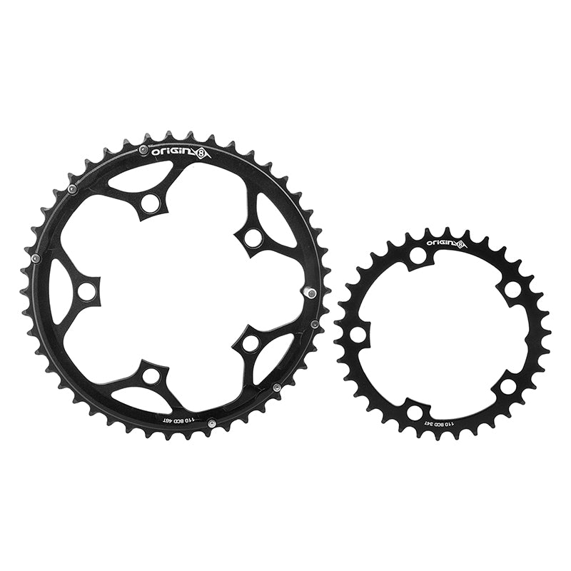 Chainrings Origin8 Origin8 Thruster 110mm BCD Chainring Set 34/46T Dark Slate Gray