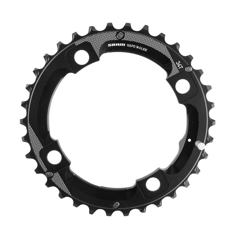 Chainrings SRAM SRAM 34 Tooth 104mm BCD Outer Chainring With Medium Overshift Pin Use 22T Dark Slate Gray