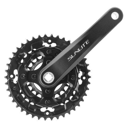 Cranksets and Arms Sunlite Sunlite Alloy Triple 175x42/32/22 120 SQR JIS crankset black Dark Slate Gray