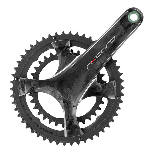 Cranksets and Arms Campagnolo Campagnolo Record Crankset - 172.5mm 12-Speed 50/34t 112/146 Asymmetric BCD Campagnolo Ultra-Torque Spindle Interface Carbon Dark Slate Gray