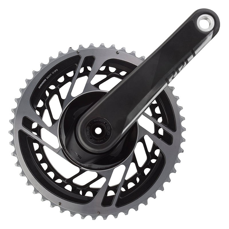 Cranksets and Arms SRAM SRAM Red AXS Crankset Speed: 12 Spindle: 28.99mm BCD: Direct Mount 50/37 DUB 172.5mm Black Road Dark Slate Gray