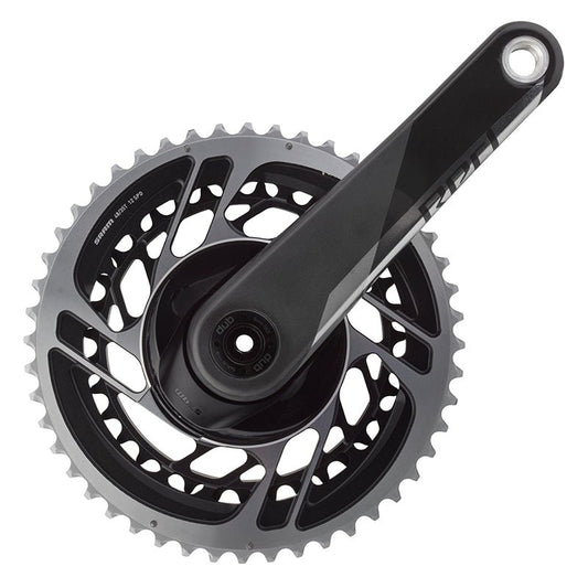 Cranksets and Arms SRAM SRAM RED AXS Crankset - 172.5mm 12-Speed 48/35t Direct Mount DUB Spindle Interface Natural Carbon D1 Dark Slate Gray