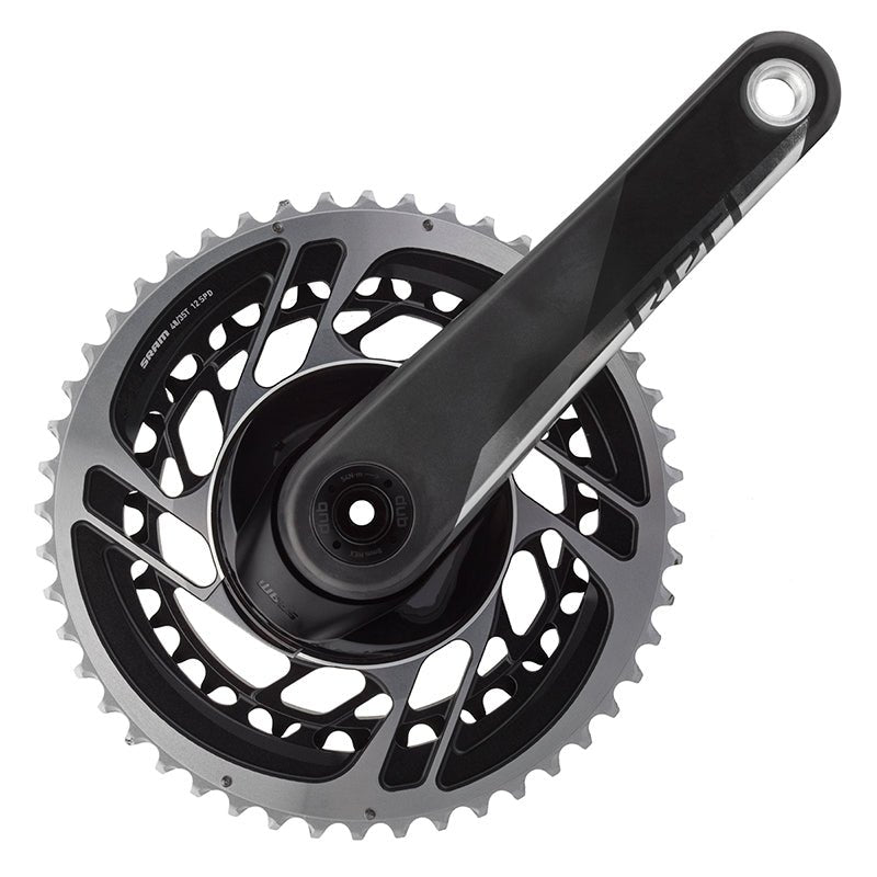 Cranksets and Arms SRAM SRAM Red AXS Crankset Speed: 12 Spindle: 28.99mm BCD: Direct Mount 48/35 DUB 175mm Black Road Dark Slate Gray