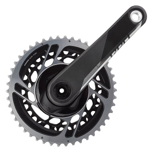 Cranksets and Arms SRAM SRAM RED AXS Crankset - 175mm 12-Speed 46/33t Direct Mount DUB Spindle Interface Natural Carbon D1 Dark Slate Gray