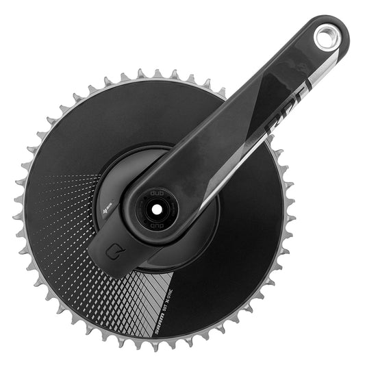 Cranksets and Arms SRAM Sram Red AXS Power Meter 1x Aero DUB 172.5x50 Aero DUB crankset black Dark Slate Gray