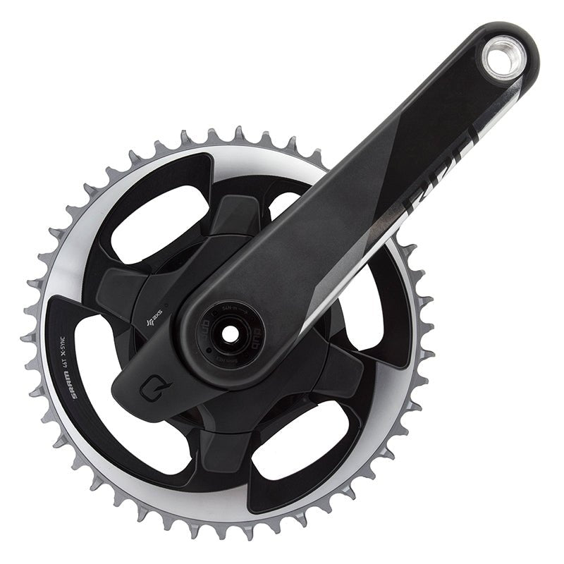 Cranksets and Arms SRAM SRAM Red 1 AXS Quarq Power Meter Crankset Speed: 12 Spindle: 28.99mm BCD: Direct Mount 46 DUB 172.5mm Black Road Dark Slate Gray