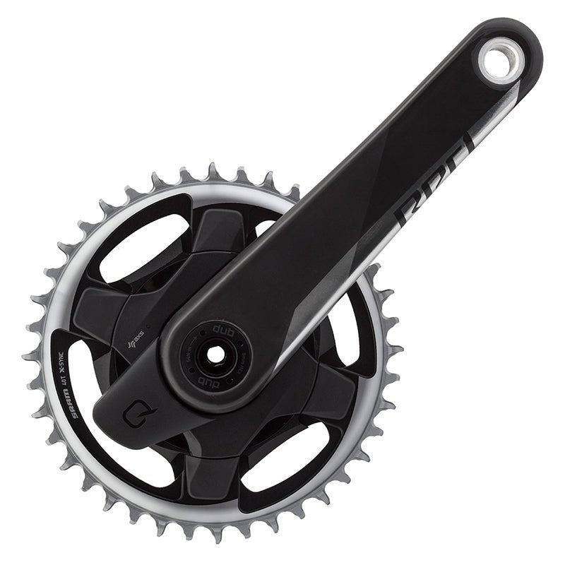 Cranksets and Arms SRAM SRAM Red 1 AXS Quarq Power Meter Crankset Speed: 12 Spindle: 28.99mm BCD: Direct Mount 40 DUB 175mm Black Road Dark Slate Gray