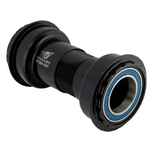 Bottom Brackets Wheels Manufacturing Wheels Manufacturing PF30A Frame to Hollowtech II Spindle Outboard Thread Together Bottom Bracket BLK Dark Slate Gray