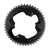 Chainrings SRAM SRAM Force 2x12-Speed Outer Chainring - 46t 107 BCD 4-Bolt Polar Grey For use 33t Inner Dark Slate Gray