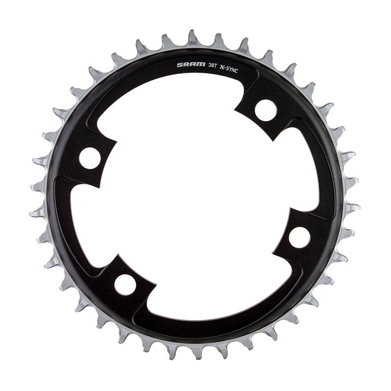 Chainrings SRAM SRAM 38 Tooth 107mm BCD x 4-Bolt 1x12-Speed X-Sync Chainring Blast Black Gray