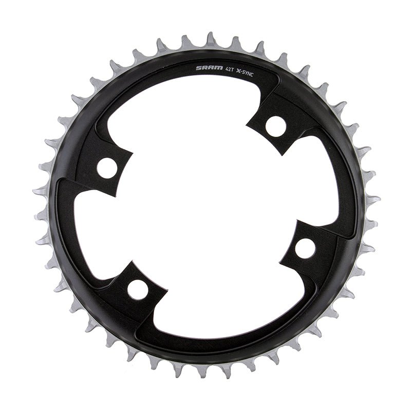 Chainrings SRAM SRAM 42 Tooth 107mm BCD x 4-Bolt 1x12-Speed X-Sync Chainring Blast Black Black