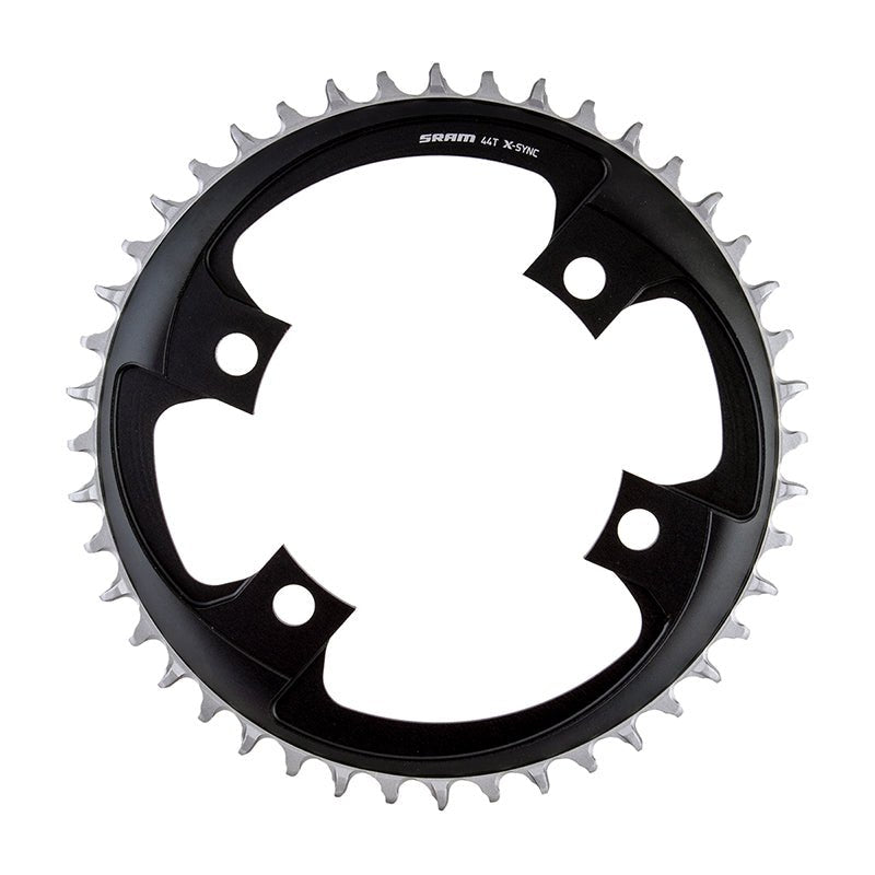 Chainrings SRAM SRAM 44 Tooth 107mm BCD x 4-Bolt 1x12-Speed X-Sync Chainring Blast Black Gray