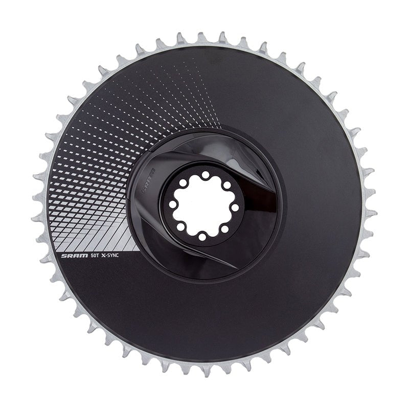 Chainrings SRAM SRAM 50T X-Sync Aero Direct Mount Chainring Blast Black Dark Slate Gray