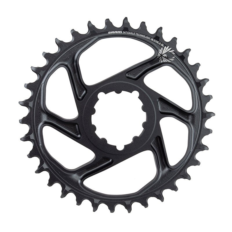 Chainrings SRAM SRAM 34T X-Sync 2 SL Direct Mount Eagle Chainring 3mm Boost Offset Lunar Gray Dark Slate Gray