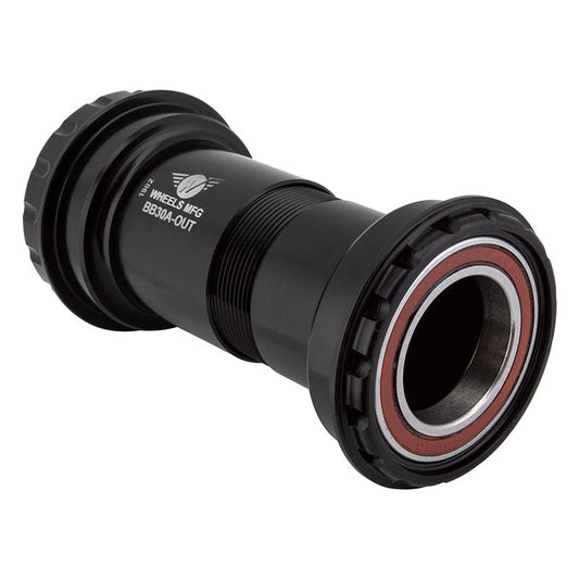 Bottom Brackets Wheels Manufacturing Wheels Manufacturing BB30A Outboard Bottom Bracket 24mm cranks Shimano Angular Contact Bearings BLK Dark Slate Gray