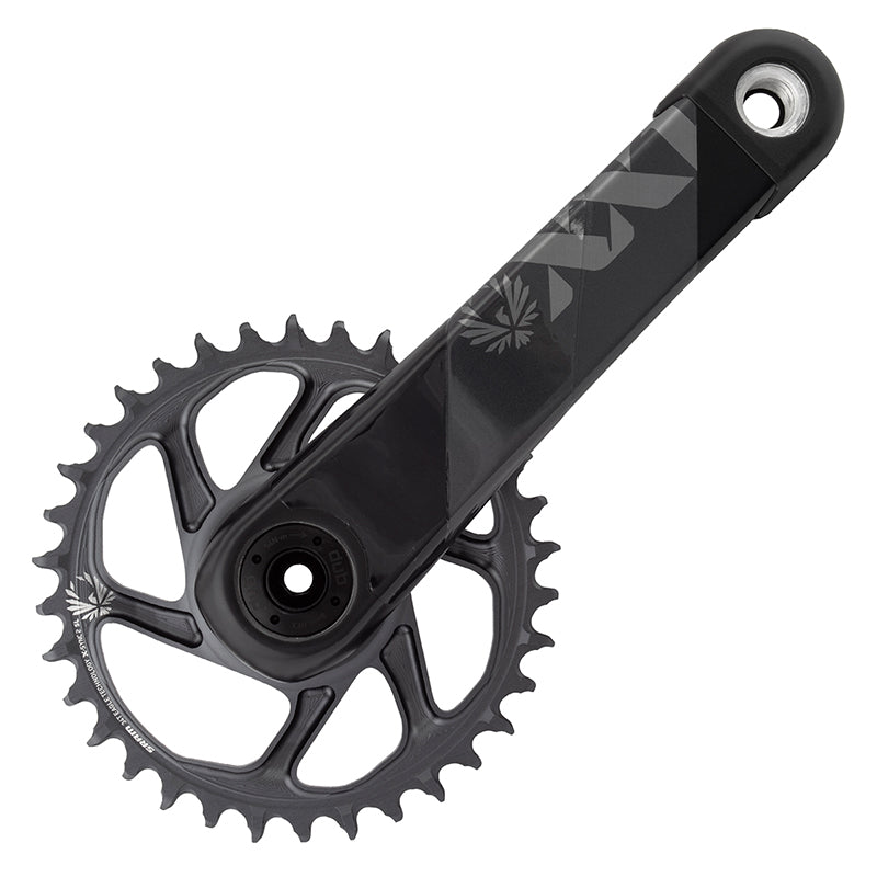 Cranksets and Arms SRAM SRAM XX1 Eagle DUB Crankset Speed: 11/12 Spindle: 28.99mm BCD: Direct Mount 34 DUB 175mm Grey MTB Dark Slate Gray