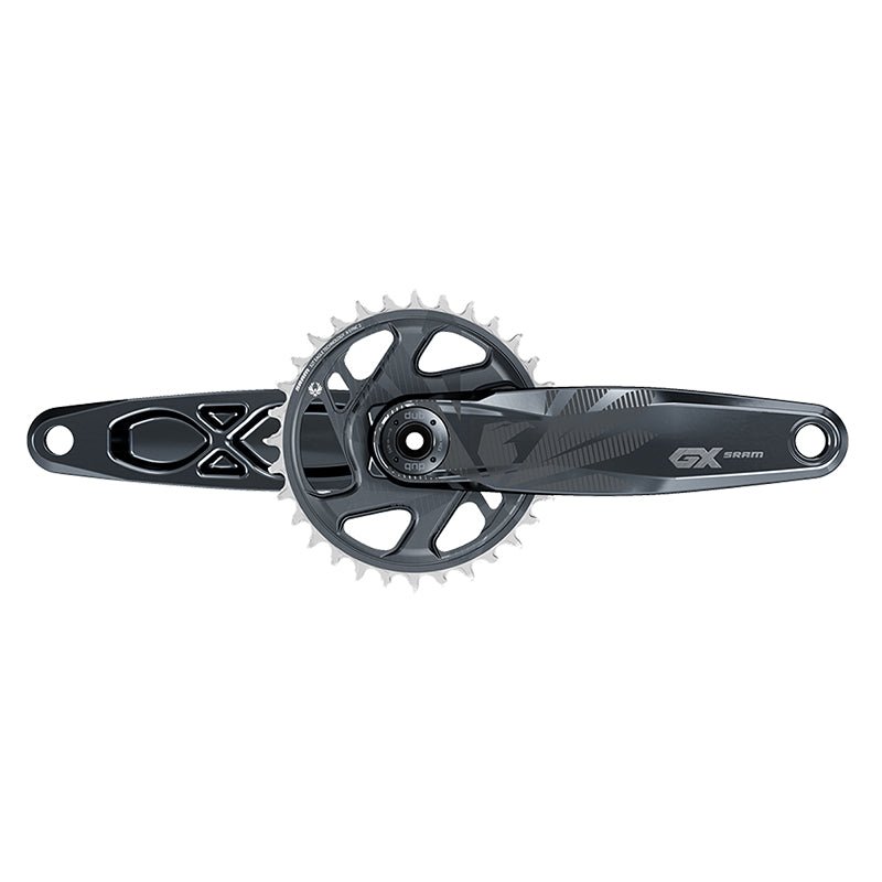 Cranksets and Arms SRAM SRAM GX Eagle Fat Bike Crankset - 175mm 12-Speed 30t Direct Mount DUB Spindle Interface For 190mm Rear Spacing Lunar Dark Slate Gray