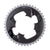 Chainrings SRAM SRAM Force Wide 2x12-Speed Outer Chainring - 43t 94 BCD 4-Bolt Polar Grey For use 30t Inner Dark Slate Gray
